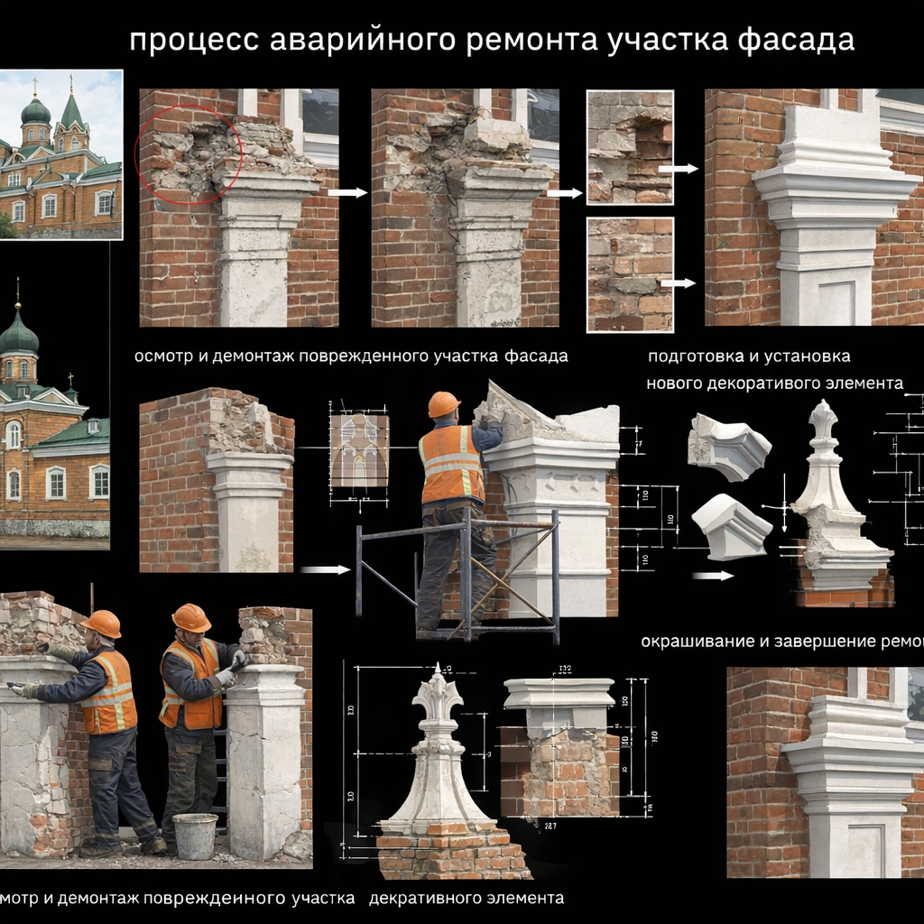 Аварийный ремонт памятников архитектуры и объектов культурного наследия
